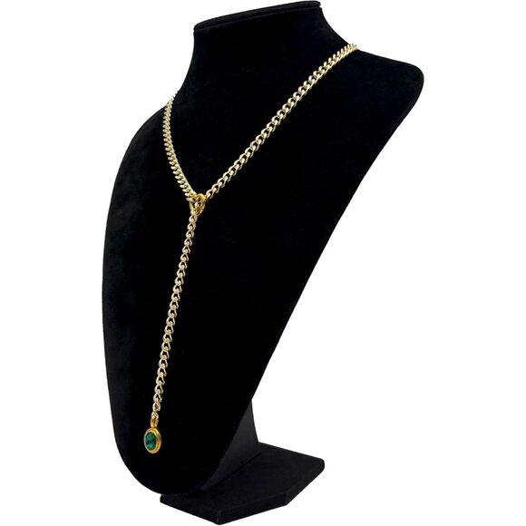 Gold Heart Chain Necklace Women Cuban Crystal Adjustable 25 in - Picture 3 of 6